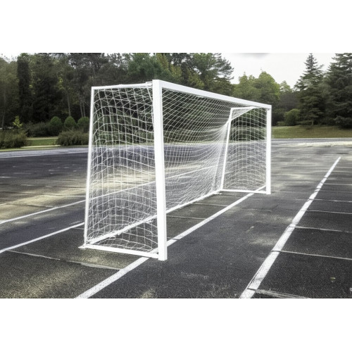 Ворота футбольные юниорские 5х2м алюминиевые 80х80мм профиль