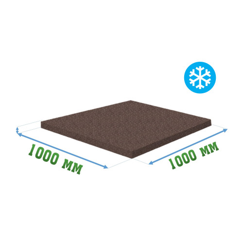 Резиновая покрытие 1000x1000x8мм Ice