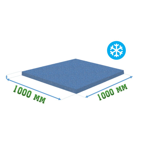 Резиновая покрытие 1000x1000x8мм Ice