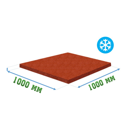 Резиновая покрытие 1000x1000x8мм Ice