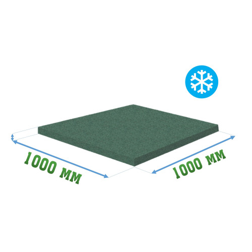 Резиновая покрытие 1000x1000x8мм Ice