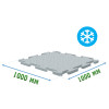 Резиновое покрытие 1000x1000x10мм Puzzle для холодных помещений - Ice