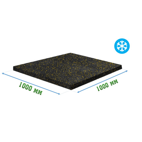 Резиновая покрытие 1000x1000x8мм Ice