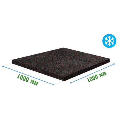 Резиновая покрытие 1000x1000x8мм Ice