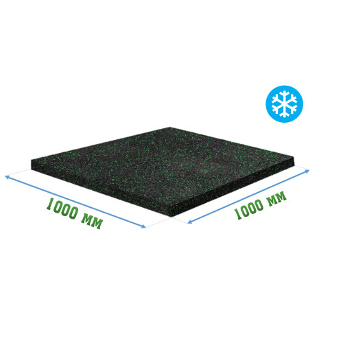 Резиновая покрытие 1000x1000x8мм Ice