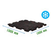 Резиновое покрытие 1000x1000x10мм Puzzle для холодных помещений - Ice