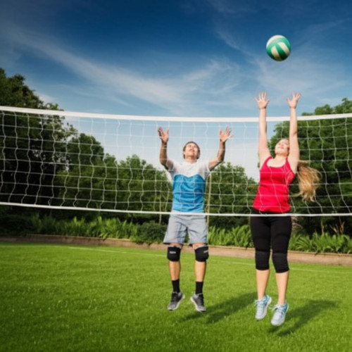 Сетка волейбольная белая с тросом KV REZAC D=2.0