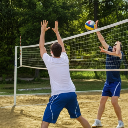 Сетка волейбольная белая с тросом KV REZAC D=2.0