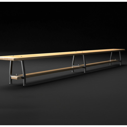 Скамья гимнастическая 2.5м на металлических ножках