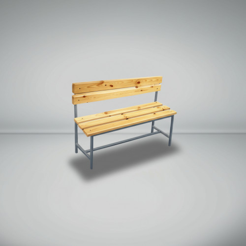 Скамейка со спинкой для раздевалок 1,5м