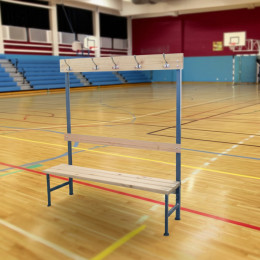 Скамейка с вешалкой для раздевалки 1,5 метра