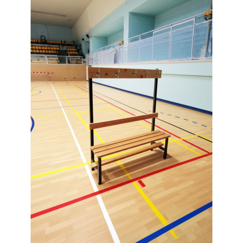 Скамейка с вешалкой для раздевалки 1610х1500х320 мм