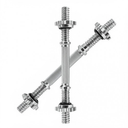 Хромированный гриф для штанги с гайками, 35 см