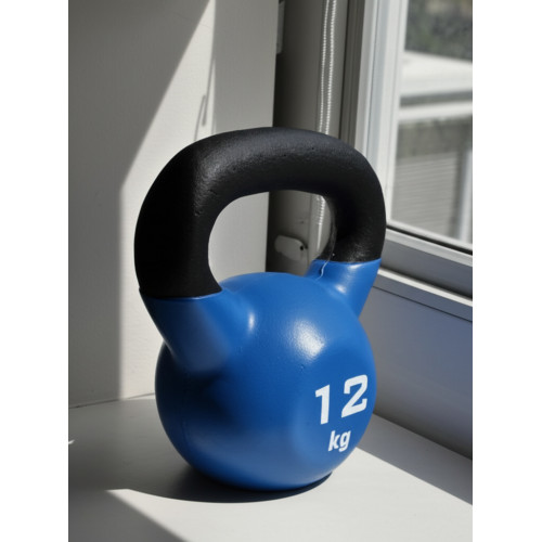 Обрезиненная гиря для кроссфит, 12 кг