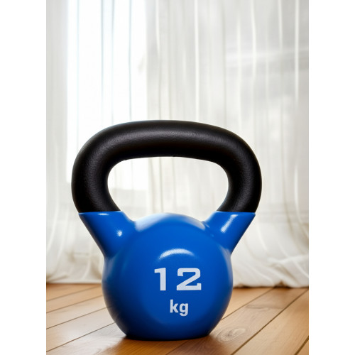 Обрезиненная гиря для кроссфит, 12 кг