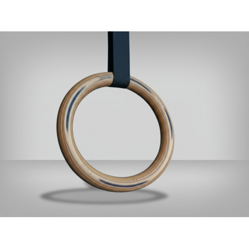 Кольца гимнастические деревянные с тросом (длина подвеса 3 м)