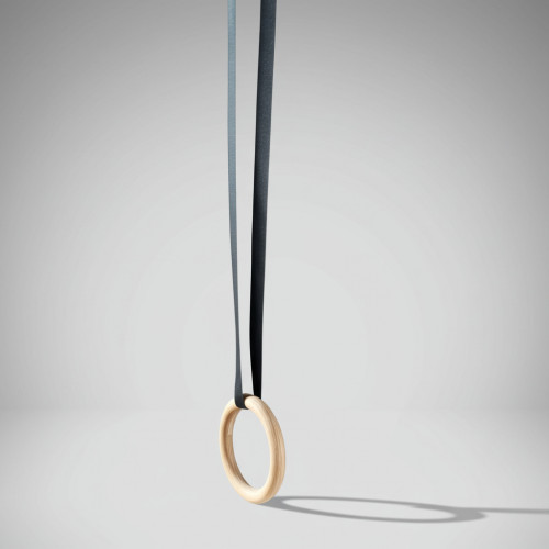 Кольца гимнастические деревянные с тросом (длина подвеса 3 м)