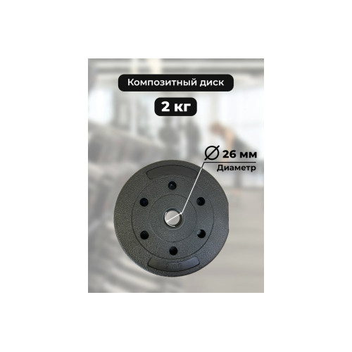Пластиковый диск, 2 кг, d 26 мм